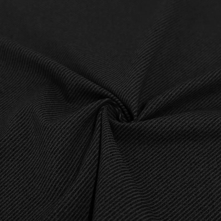Romanitjersey mit Diagonalmuster – Schwarz
