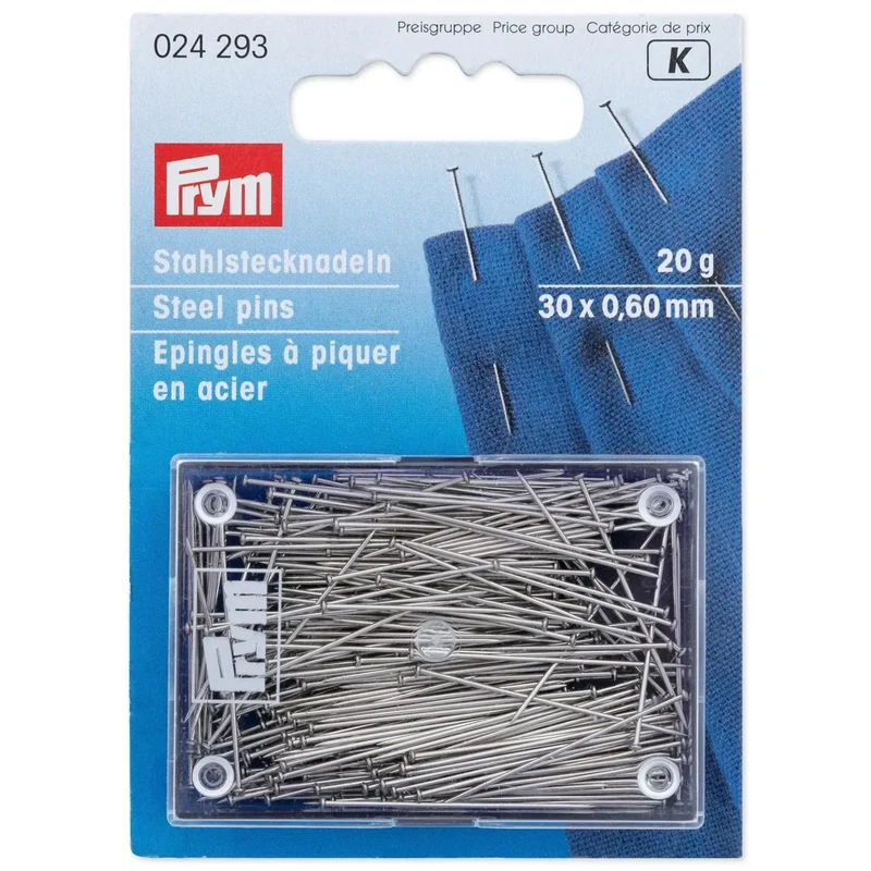 Prym Stahlstecknadeln, 20g, 30x0,60 mm, Nr. 6 Extra fein