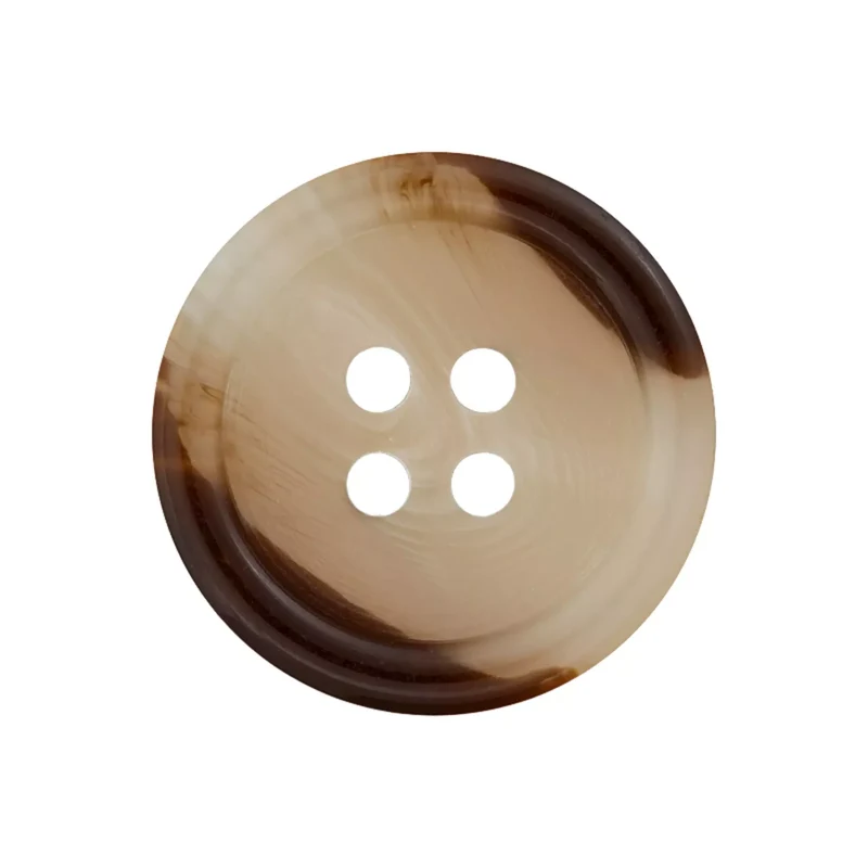 Prym Polyesterknopf 4-Loch mit Rand, 15 und 20 mm