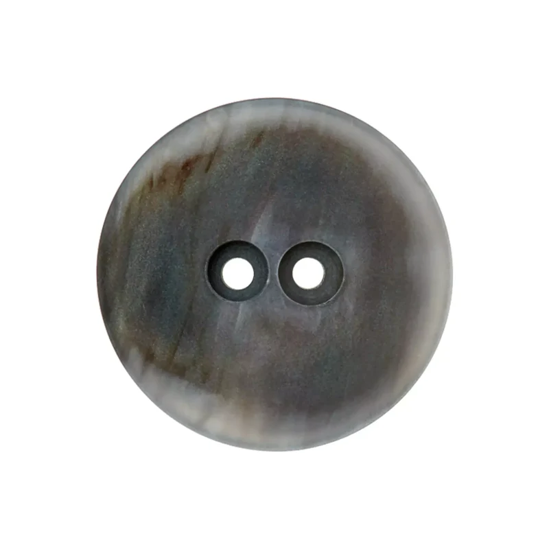 Prym Knopf 23 mm – creme & mittelgrau, Perlmutt-Optik