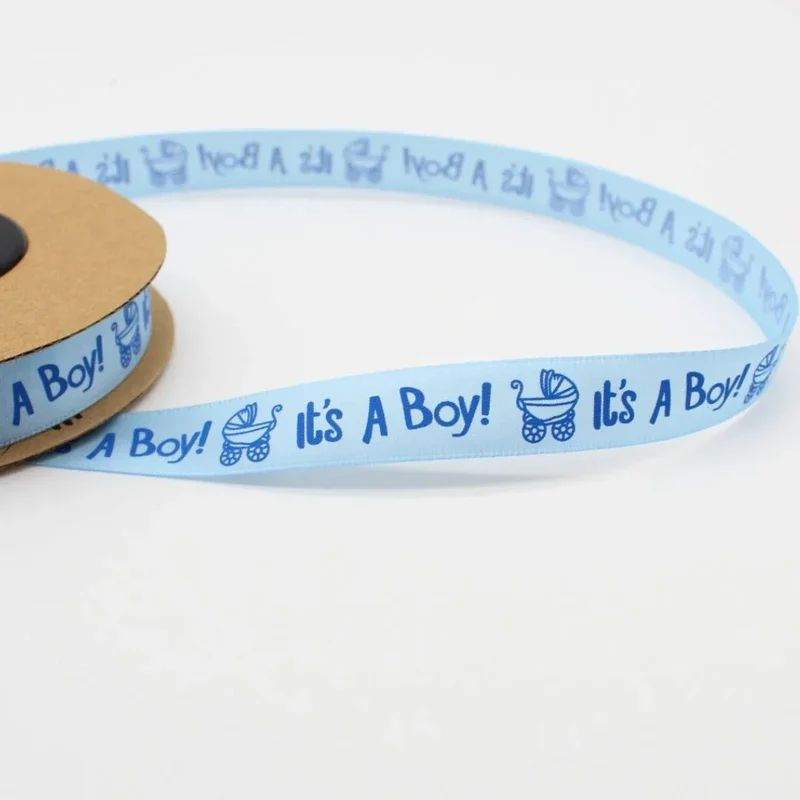 Satinband 16 mm "It's a Boy" | Blau