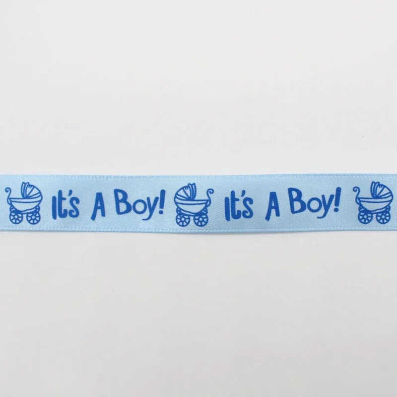 Satinband 16 mm "It's a Boy" | Blau