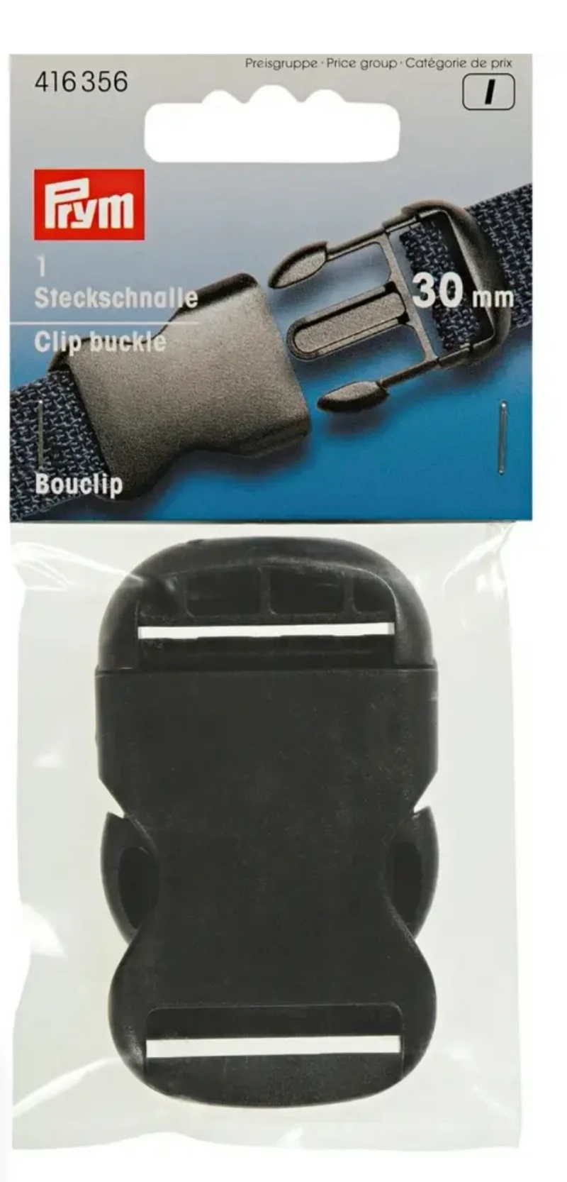 Prym Steckschnalle 30mm schwarz
