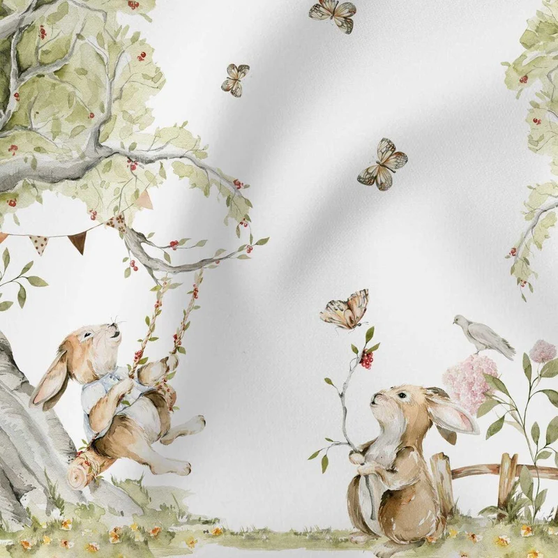 Nähpanel - Zauberwald Hasen 75x100 cm