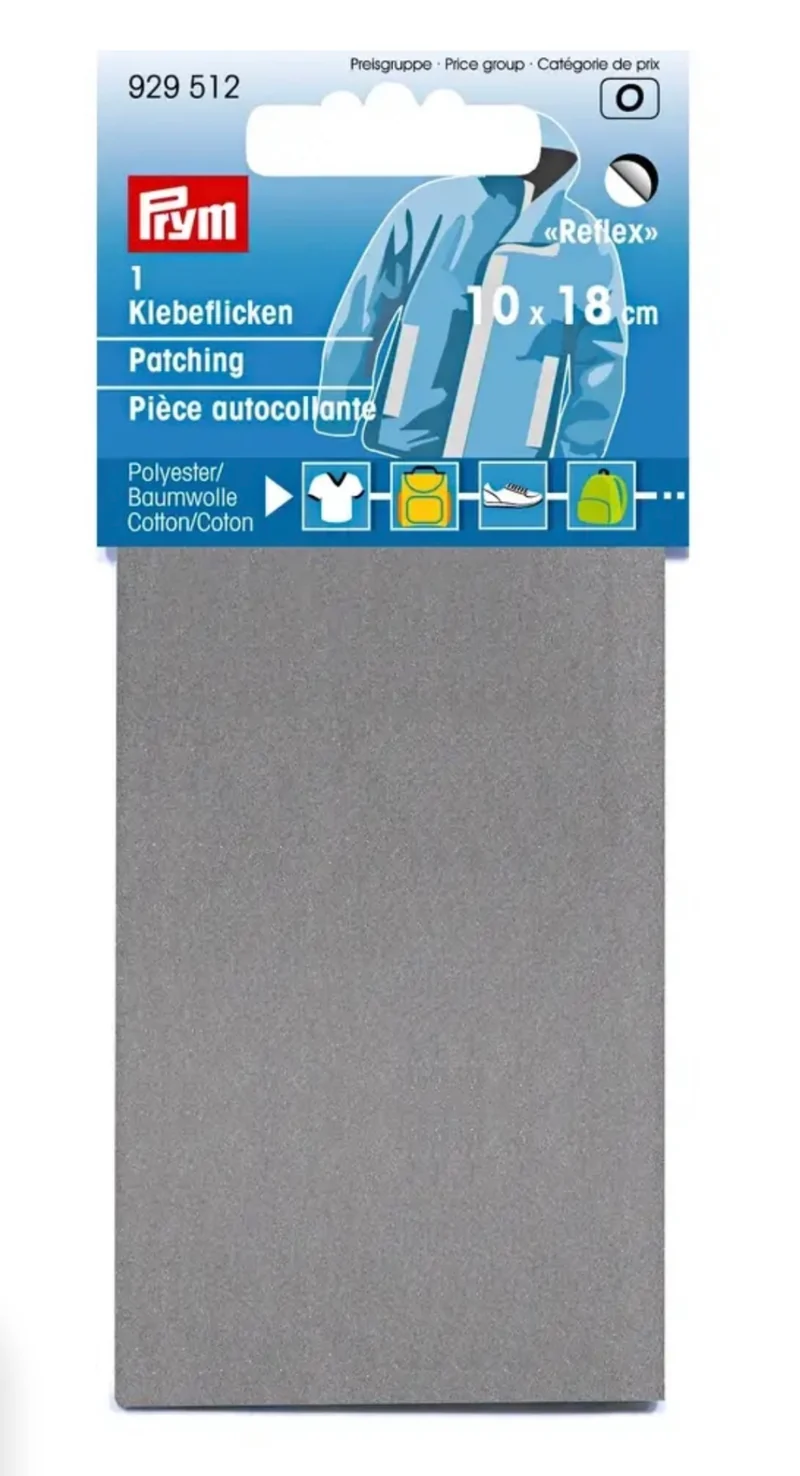 Prym Klebeflicken reflektierend silber 10x18 cm