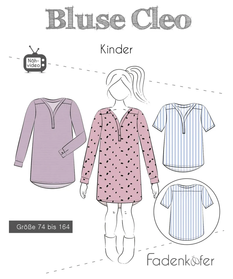 Fadenkäfer Schnittmuster "Cleo" Bluse Kinder