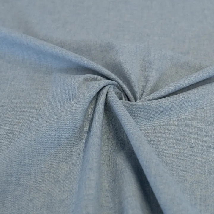 Baumwoll-Flanell GOTS – Hellblau