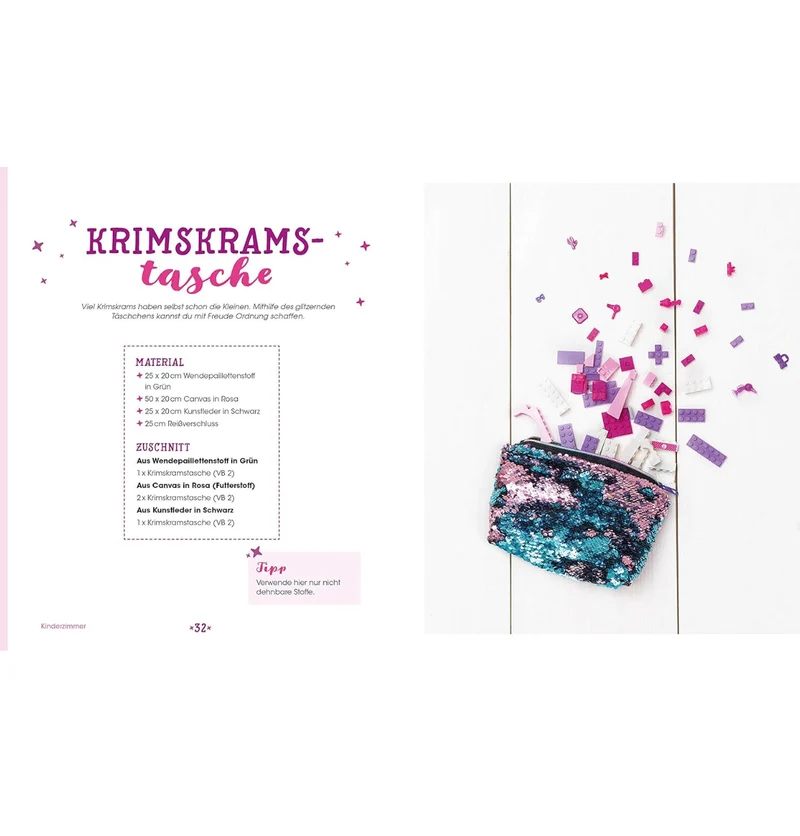 Glitzer Nähbuch von delari