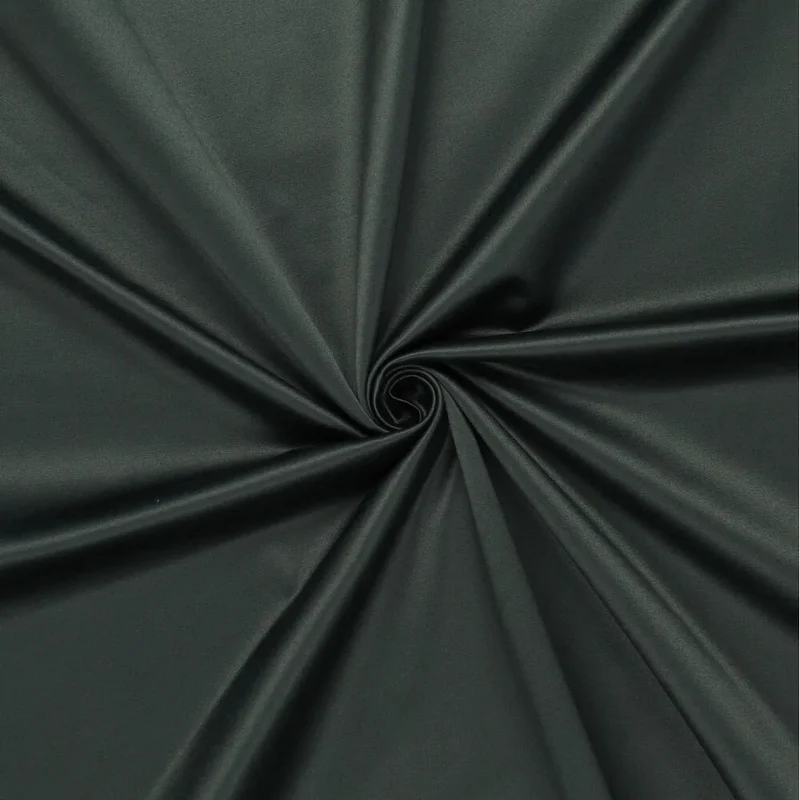 Baumwoll Stretch Satin Selena uni Flaschengrün