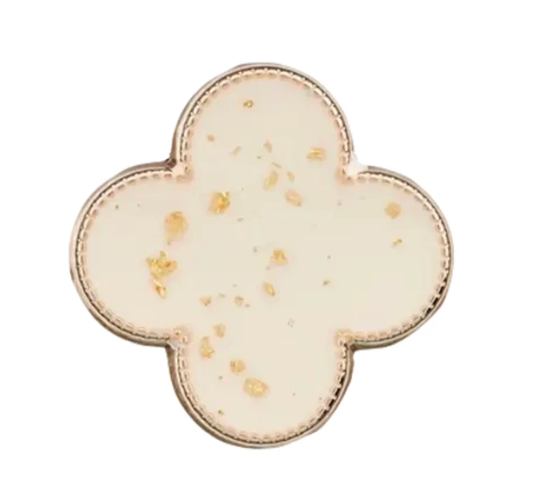 Metall Polyester Knopf Öse Ø 15 mm gold creme
