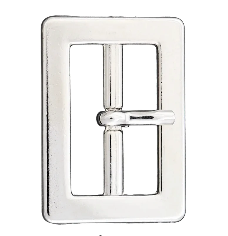 Metallschließe Gürtelschnalle 40 mm silber