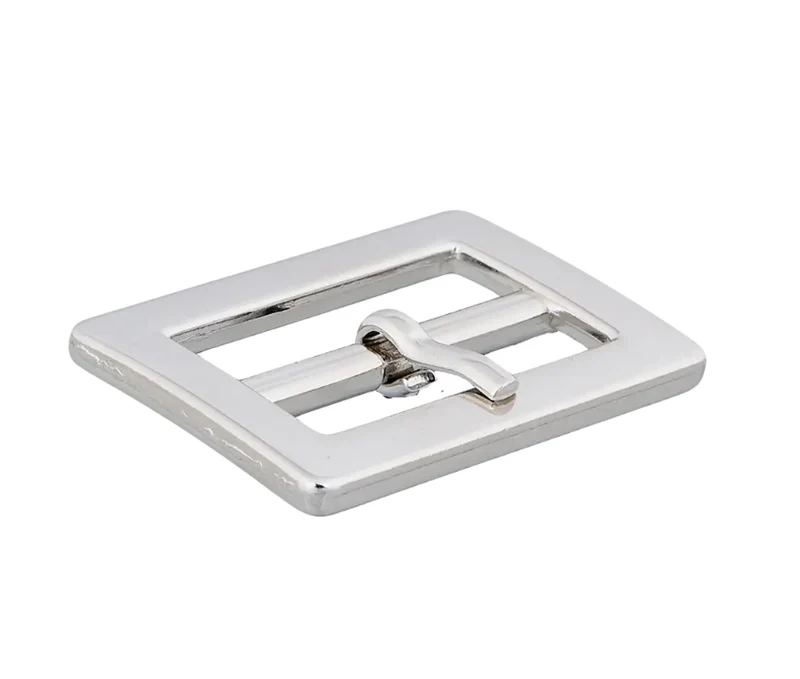 Metallschließe Gürtelschnalle 40 mm silber