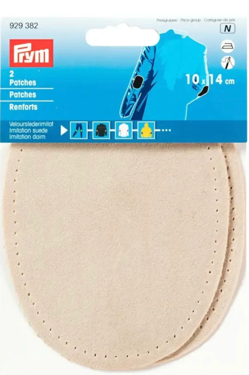 Prym 2 Patches Velourslederimitat 10 x 14 cm sandfarben