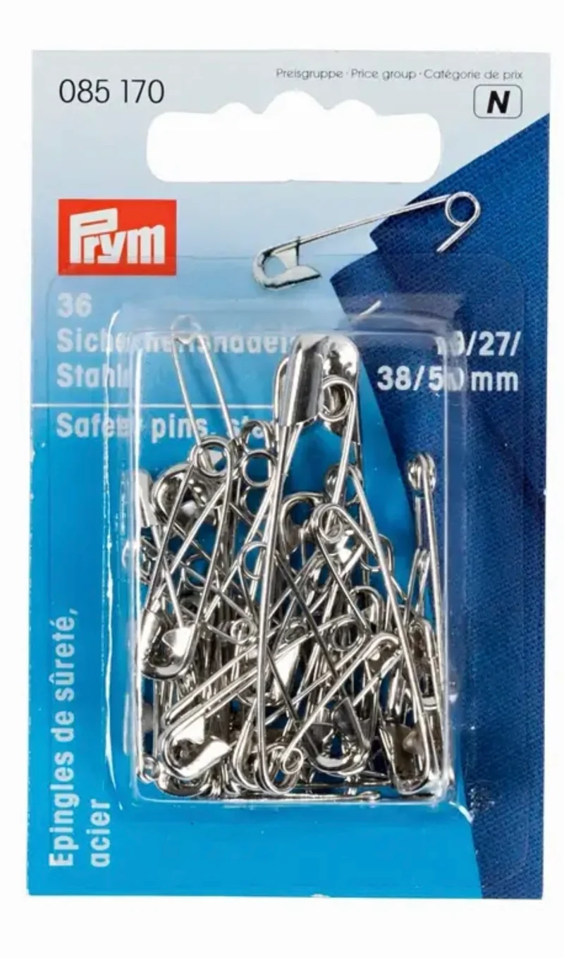Prym Sicherheitsnadeln Stahl 36 Stck sortiert