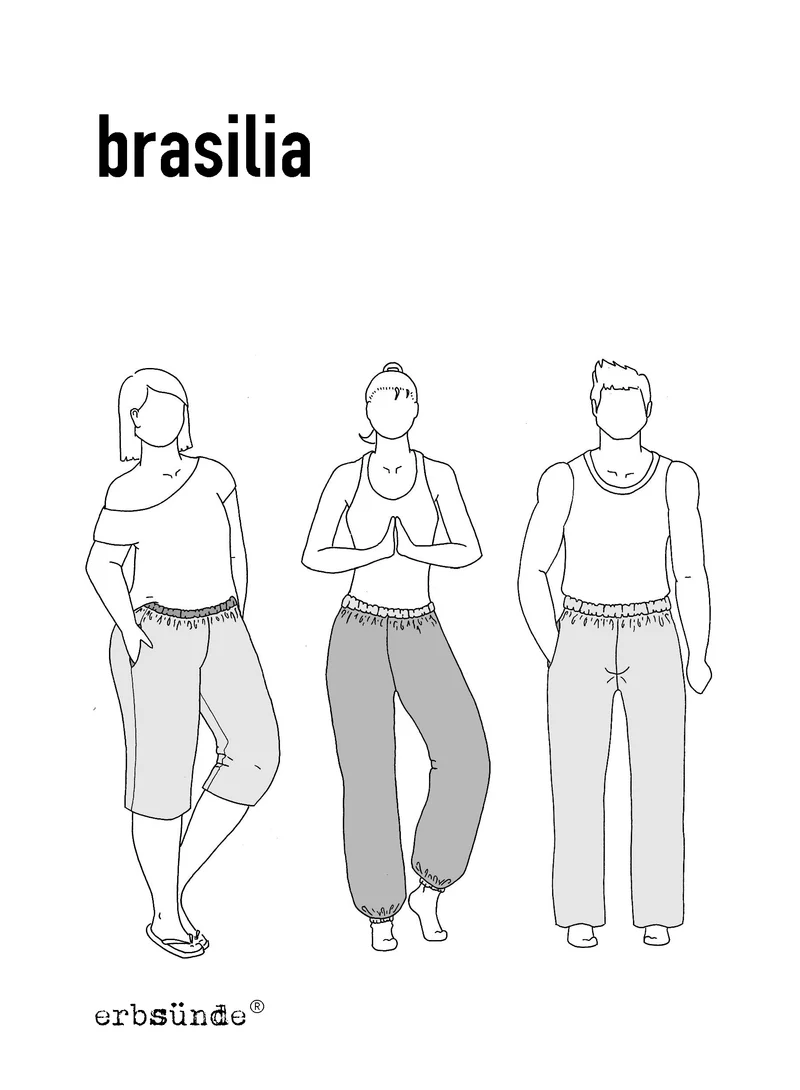 Erbsünde Schnittmuster "brasilia" Hose Erwachsen