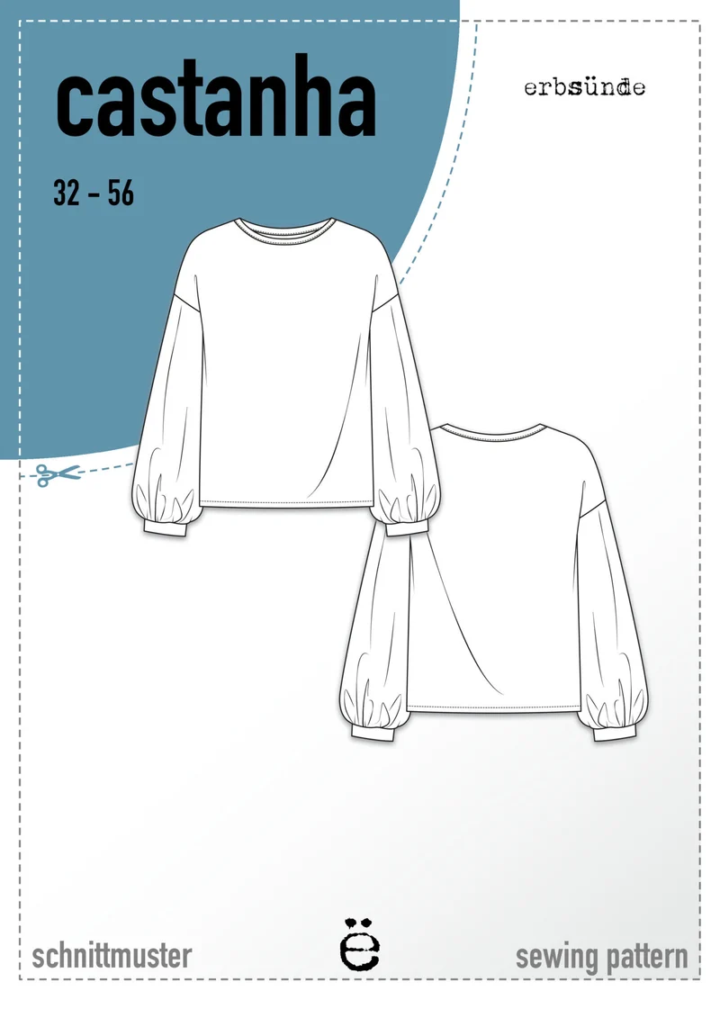 Erbsünde Schnittmuster "castanha" Bluse Damen