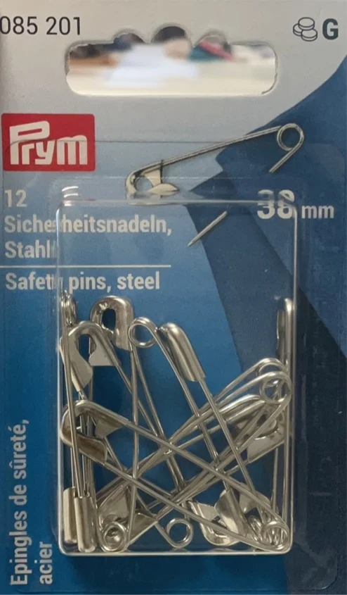 Prym Sicherheitsnadeln Stahl 12 Stck 38 mm
