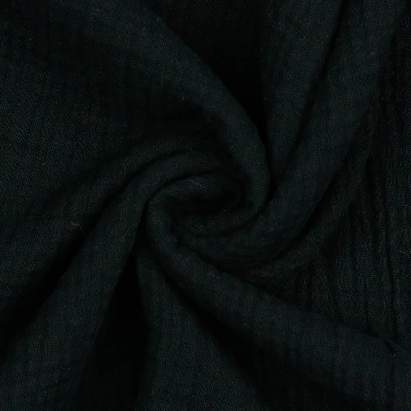 Musselin Uni schwarz