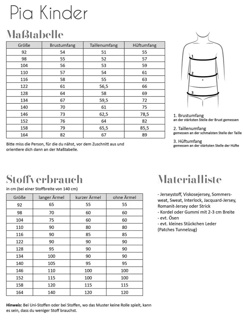 Mädchenkleid Schnittmuster