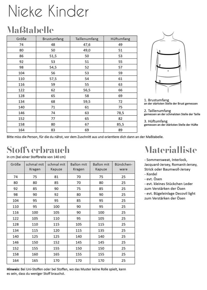 Schnittmuster Kleid Nieke Kinder