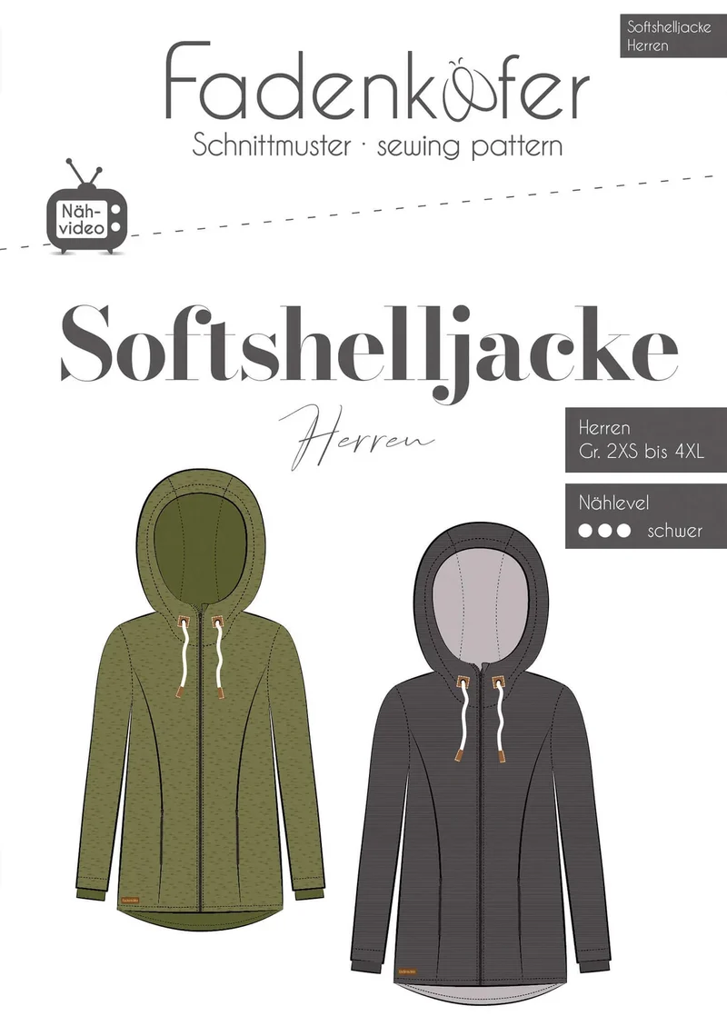 Softshelljacke Schnittmuster | Herren