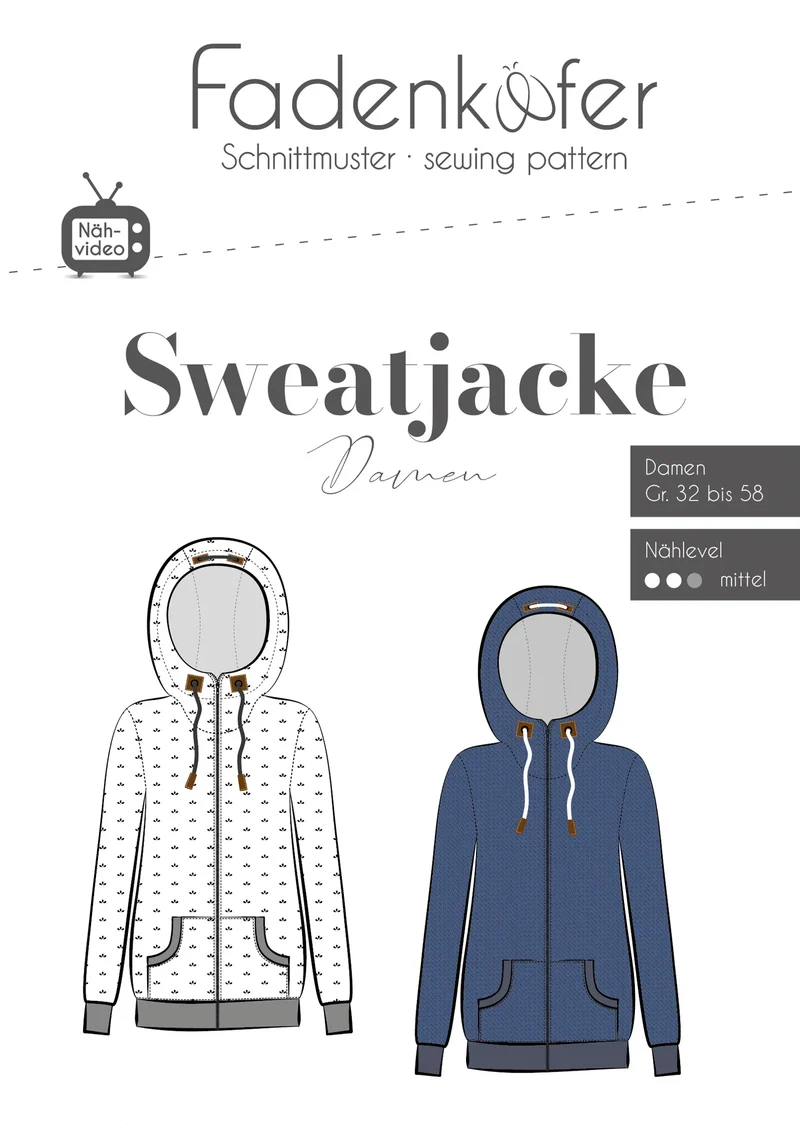 Schnittmuster Sweatjacke | Damen