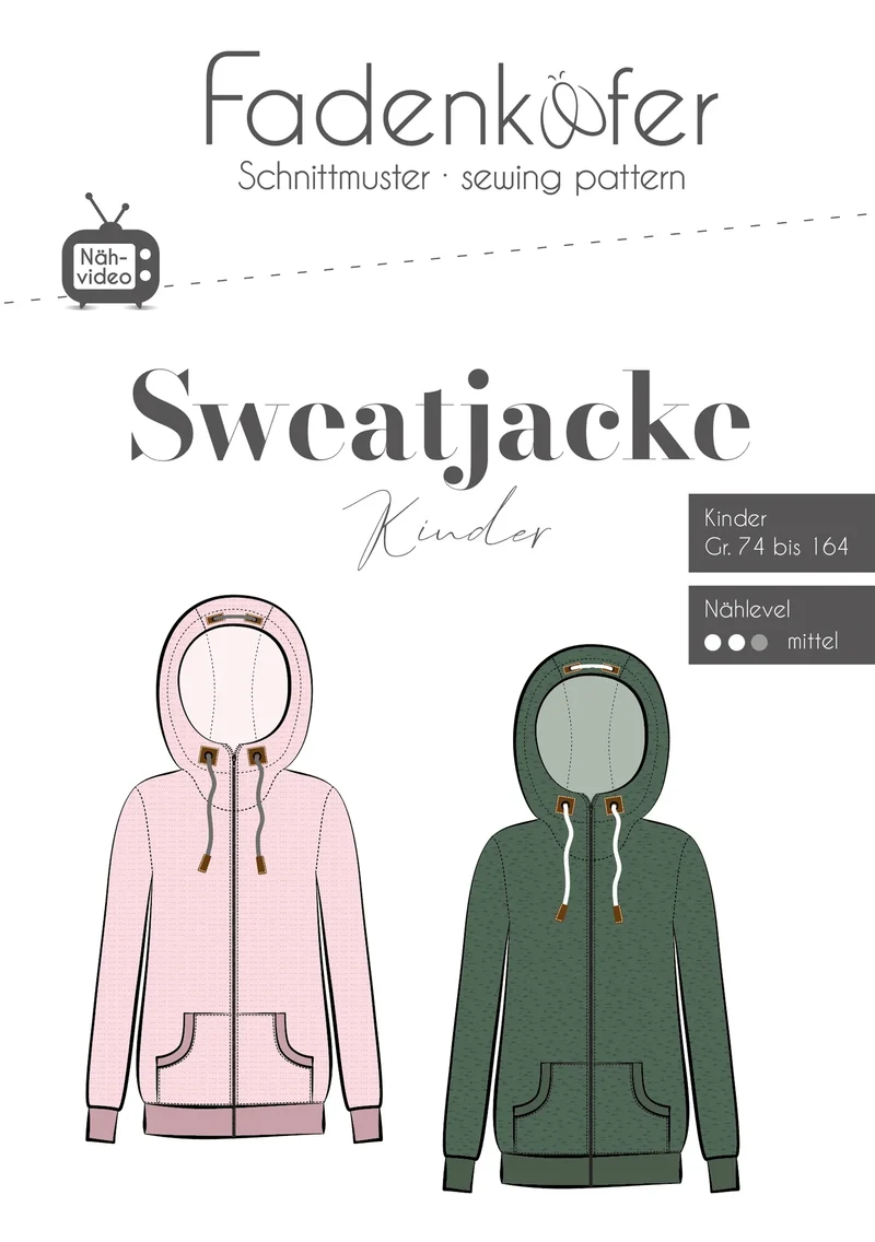Schnittmuster Sweatjacke | Kinder
