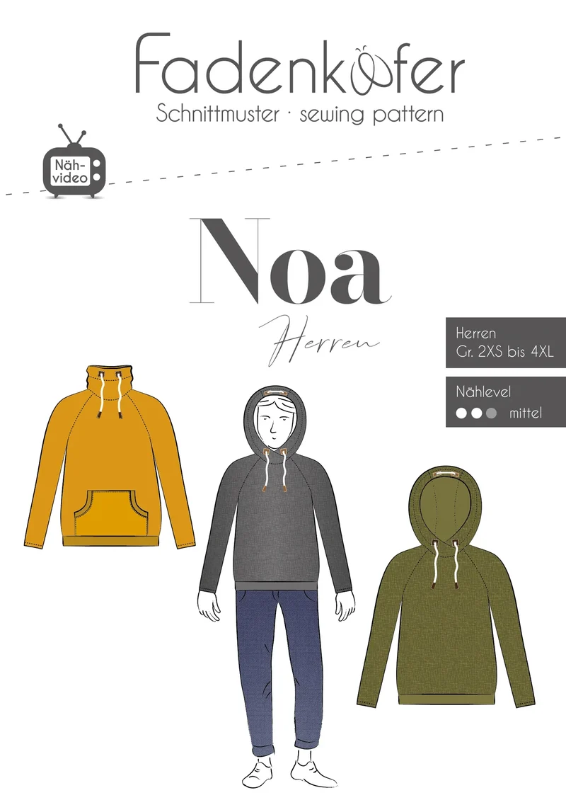 Schnittmuster Raglanpullover Noa | Herren
