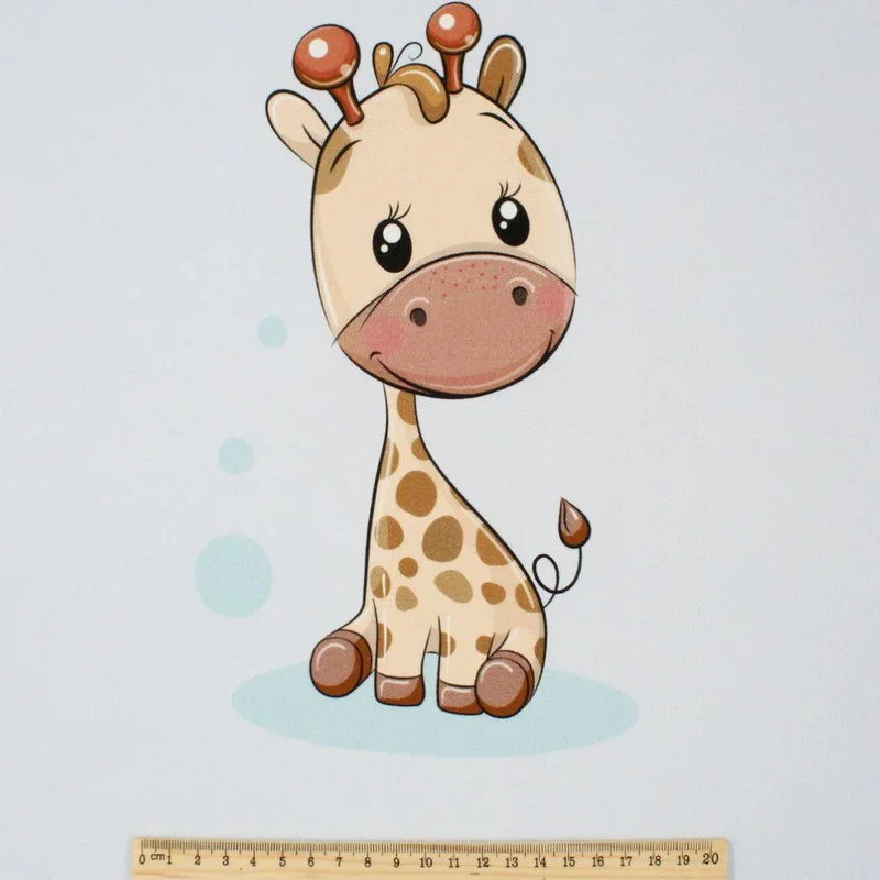 Baumwollpanel süßer Giraffe | 38x38 cm
