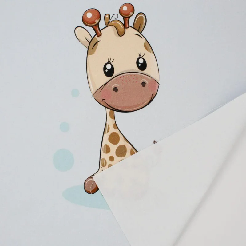 Baumwollpanel süßer Giraffe | 38x38 cm