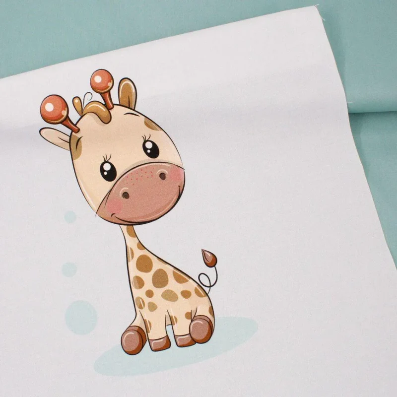 Baumwollpanel süßer Giraffe | 38x38 cm