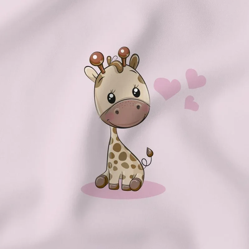 Baumwollpanel süßer Giraffe | 38x38 cm