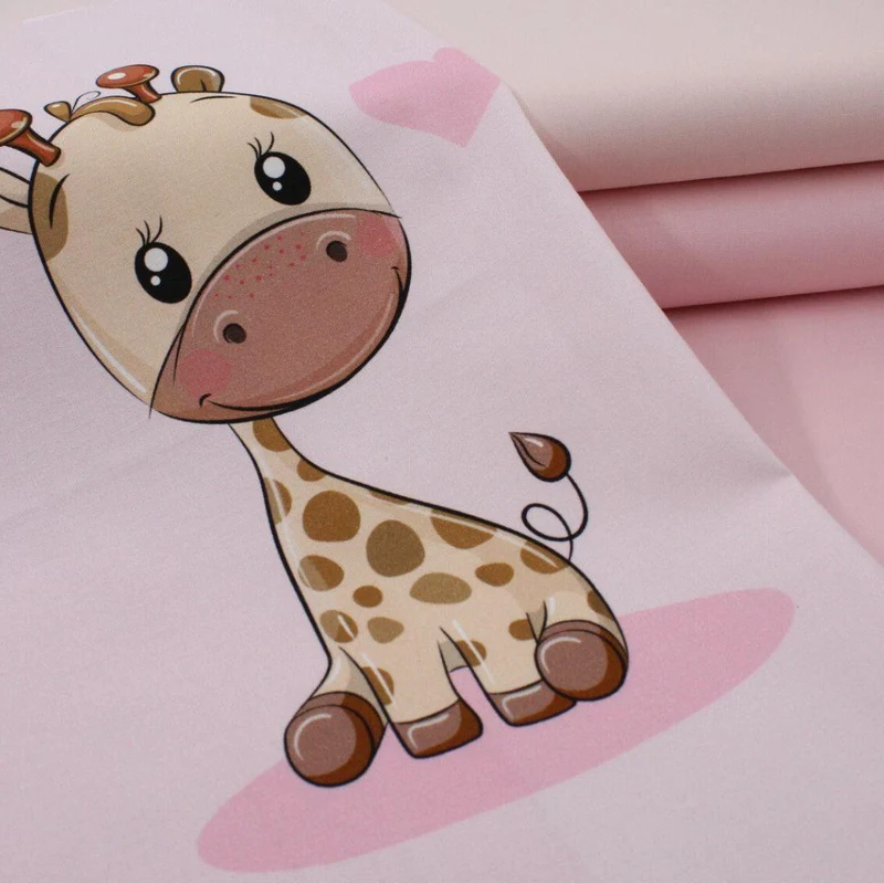 Baumwollpanel süßer Giraffe | 38x38 cm