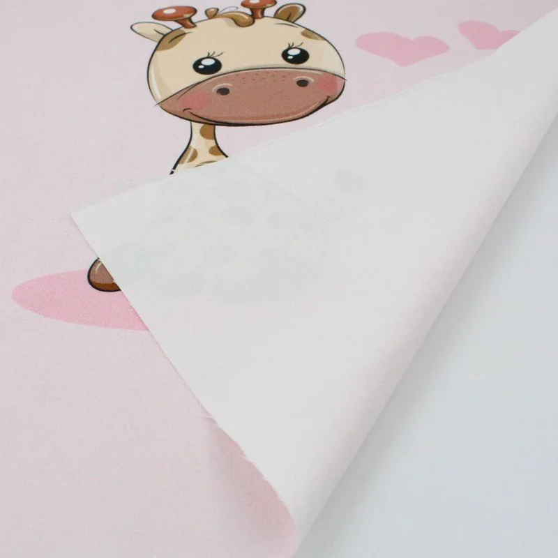 Baumwollpanel süßer Giraffe | 38x38 cm