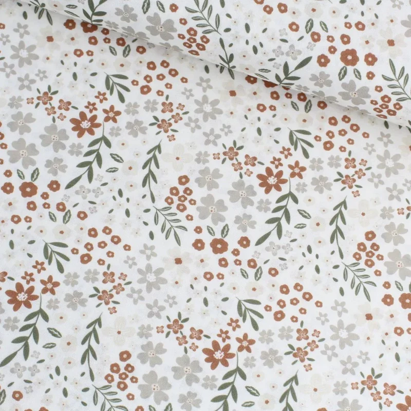 Popeline Stoff Floral