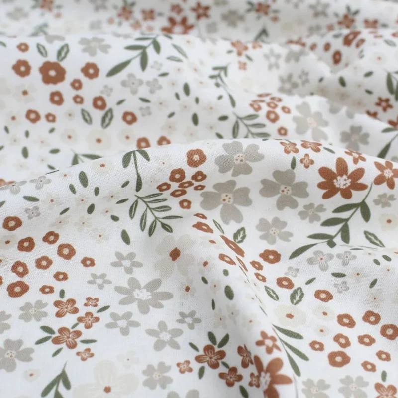 Popeline Stoff Floral
