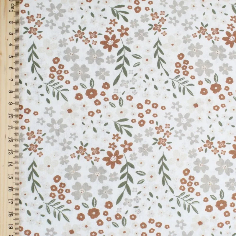 Popeline Stoff Floral