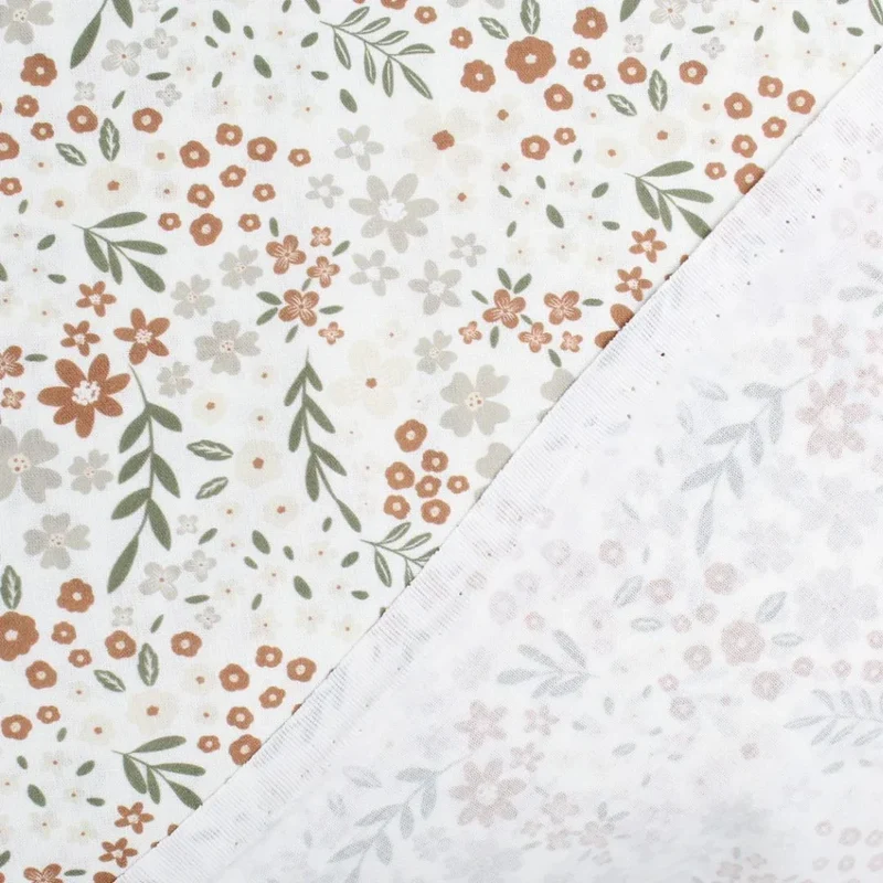 Popeline Stoff Floral