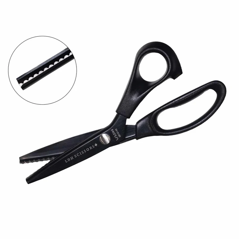 Lightweight Scalloped Pinking Shears-Midnight Edition LDH-GB1814S
