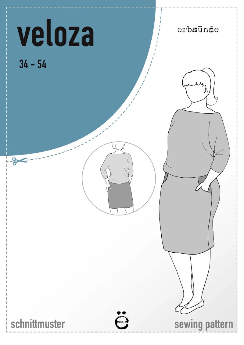 Erbsünde Schnittmuster "veloza" Kleid Damen