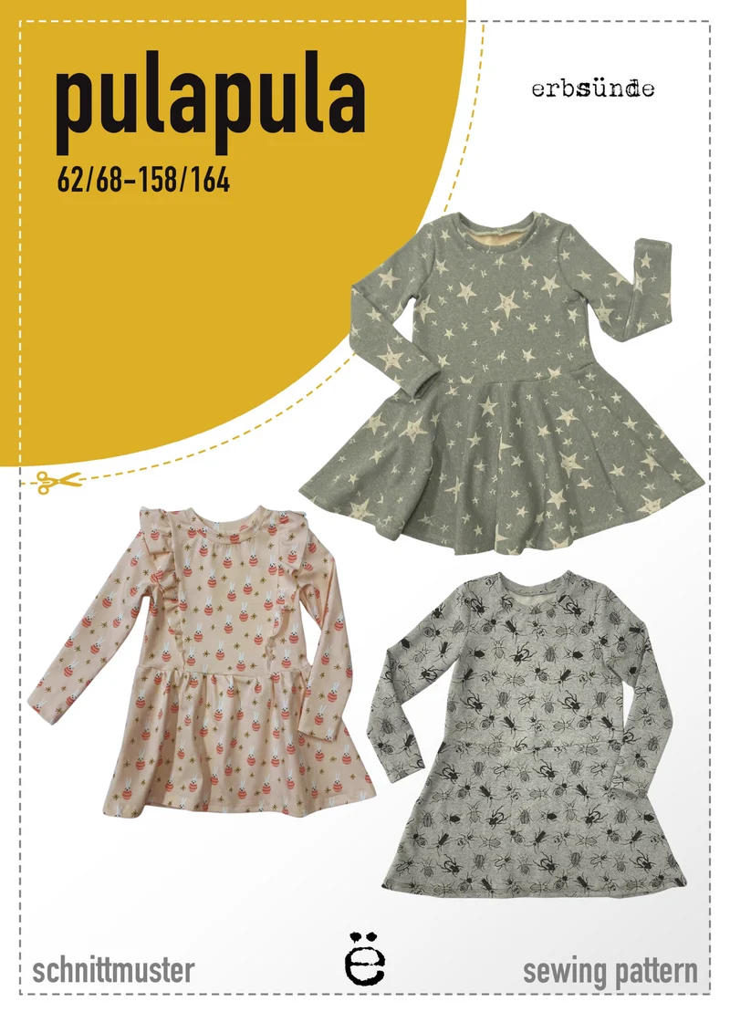Erbsünde Schnittmuster "pulapula" Kleid Kinder