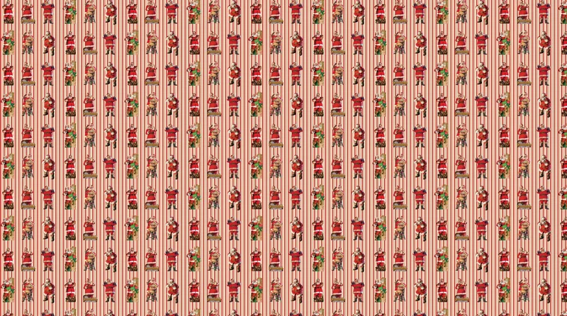 Northcott, Coca-Cola Christmas, Santa Stripe, Red