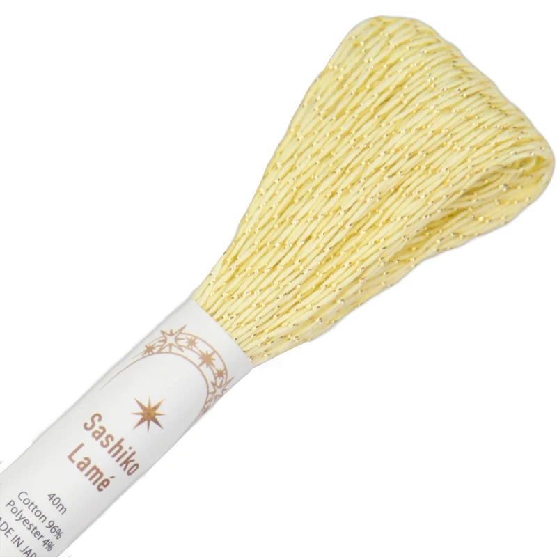 Olympus Sashiko Garn - Lamé - SL7 Yellow