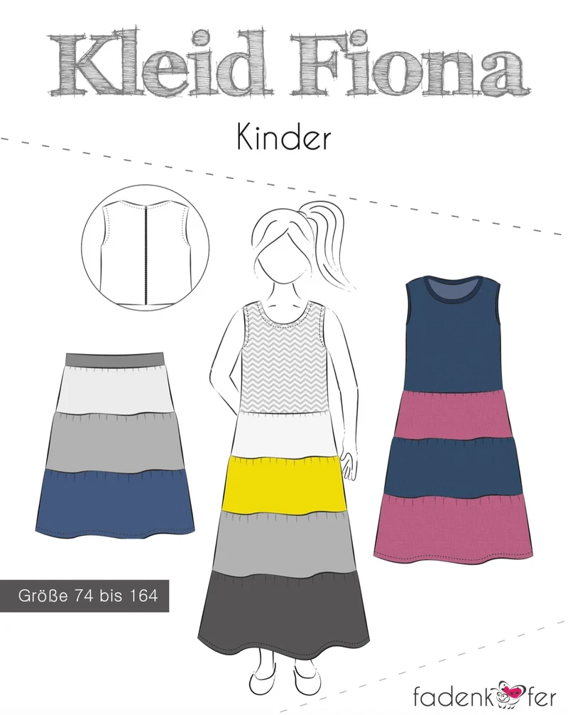 Fadenkäfer Schnittmuster "Fiona" Kleid Kinder