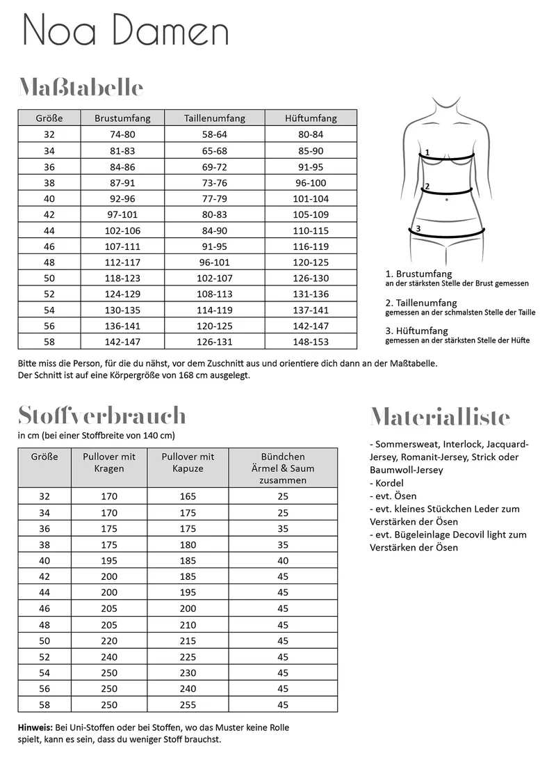 Raglanpullover Damen | Schnittmuster