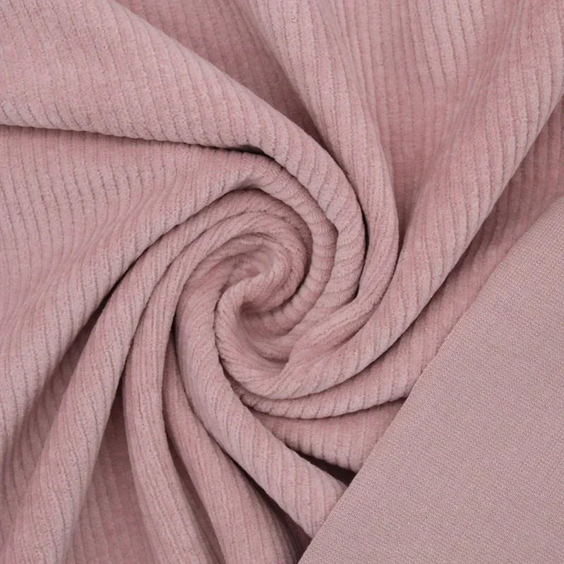 Weicher Cord Jersey mit Breiten Rippen