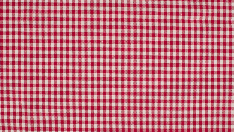 Baumwolle Karo 5 mm rot / weiß