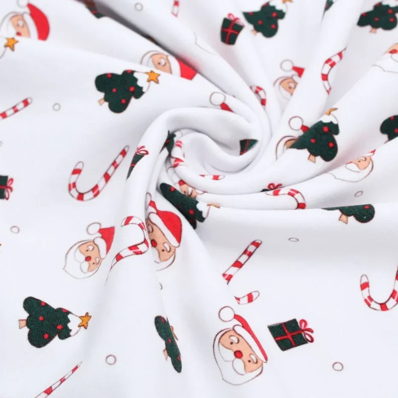 French Terry Weihnachtsstoff – Happy Weihnachtsmann