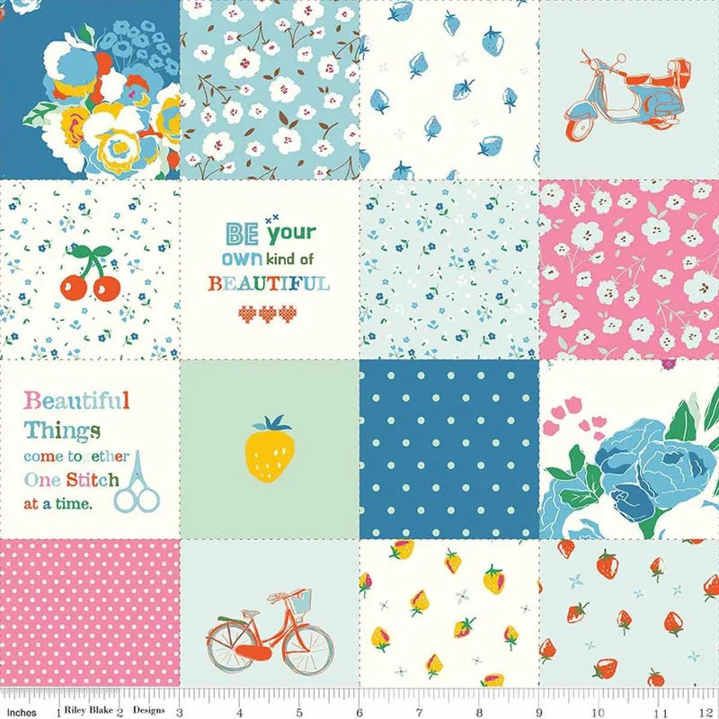 Minki Kim, Cotton Nook, Patchwork, Blue