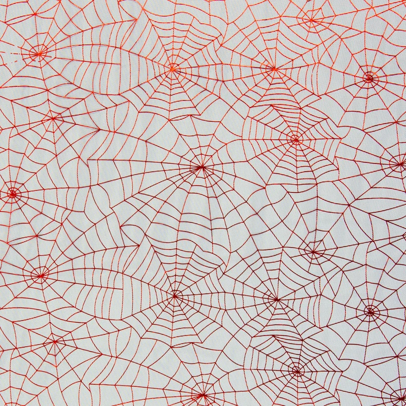 Tüll Spinnennetz Spider Web Swafing schwarz rot Glitzer